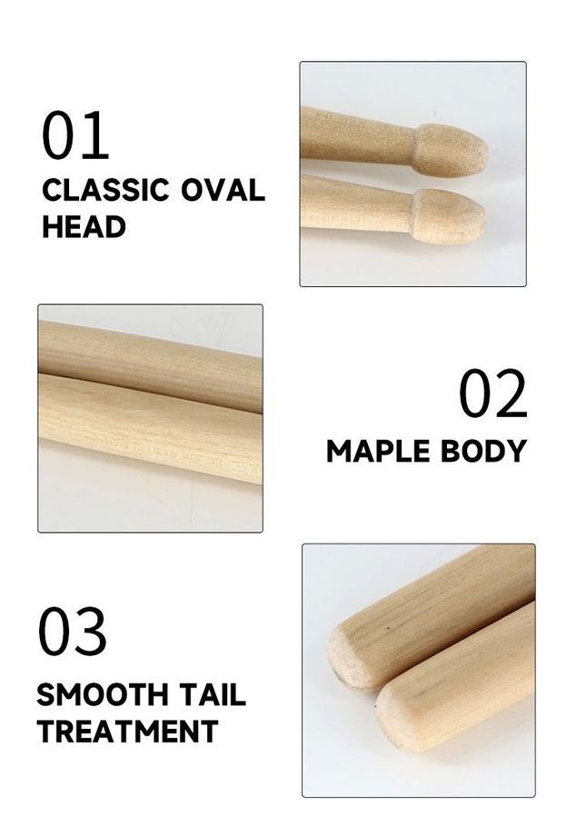 Drum Sticks Ga-Music GB101-5A 5A, Wooden