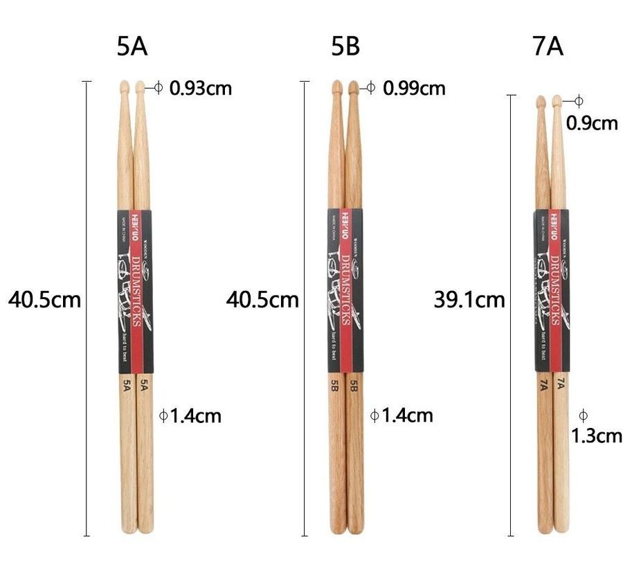 Drum Sticks Ga-Music GB101-5A 5A, Wooden