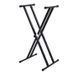 Piano stand for piano and keyboard double metal Ga-Music GAX2 black X-shaped